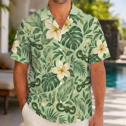 Emerald Frog Prince Foliage and Floral Motifs for Mardi Gras and Costume Celebrations Hawaiian Shirt