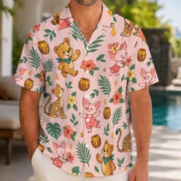 Honey-Loving Bear and Tropical Friends for Sunny Family Getaways and Island Adventures Hawaiian Shirt