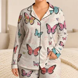 Butterfly Cottagecore Lounge Look for Cozy Spring Evenings and Giftable At-Home Moments Satin Pajamas Set