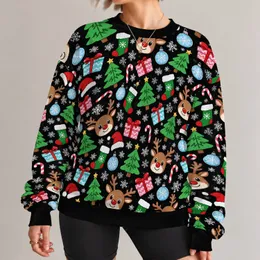 Christmas Reindeer And Holiday Ornaments For Festive Winter Celebrations And Parties All-over Print Knitted Sweater