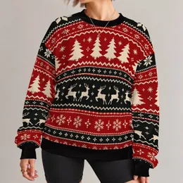 Christmas Reindeer and Snowflake Motifs for Cozy Holiday Gatherings and Festive Gifting All-over Print Knitted Sweater