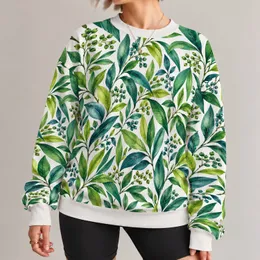 Tropical Green Leaves And Berries For Fresh Botanical Everyday Style All-over Print Knitted Sweater