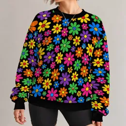 Colorful Daisy Flowers For Cheerful Everyday Style And Casual Weekend Wear All-over Print Knitted Sweater