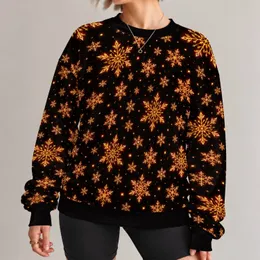 Glowing Orange Snowflakes For Festive Winter Nights And Cozy Holiday Gatherings All-over Print Knitted Sweater