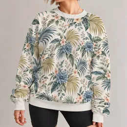 Blue Sage And Peach Tropical Florals For Relaxed Weekend Style, Nature Lovers All-over Print Knitted Sweater