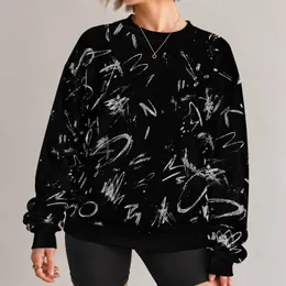 Abstract Monochrome Graffiti for Everyday Streetwear and Autumn City Outings for Adults All-over Print Knitted Sweater