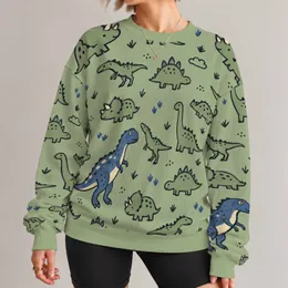 Playful Dinosaur Sketches for Casual Weekend Outings and Everyday Style Seekers All-over Print Knitted Sweater