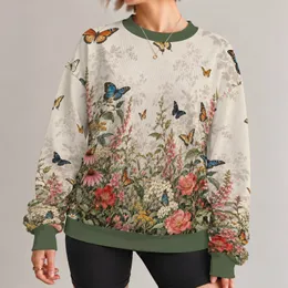 Butterflies And Wildflowers For Garden Walks And Springtime Weekends All-over Print Knitted Sweater