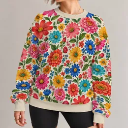 Colorful Garden Flowers for Cheerful Everyday Style and Springtime Outings All-over Print Knitted Sweater