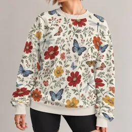 Colorful Butterflies, Beetles and Wildflowers for Relaxed Nature-Loving Autumn Days All-over Print Knitted Sweater