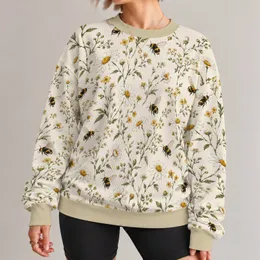 Bumblebee And Daisy Meadow For Garden Days And Nature Lovers All-over Print Knitted Sweater