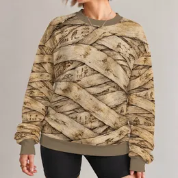 Weathered Mummy Bandage Wraps for Spooky Halloween Parties and Costume Celebrations All-over Print Knitted Sweater