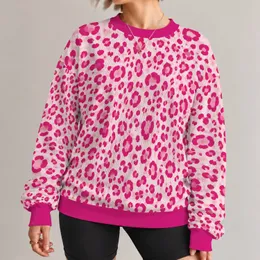 Rose Pink Animal Spots for Bright Everyday Style and Spring Outings All-over Print Knitted Sweater
