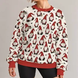 Bearded Holiday Gnomes and Red Hats for Cozy Festive Gatherings All-over Print Knitted Sweater