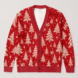 Christmas Tree Holiday Cheer for Cozy Winter Celebrations and Festive Gatherings All-over Print Knitted Cardigan