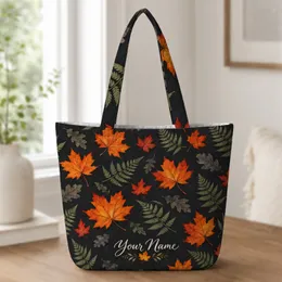 Autumn Maple And Fern Leaves For Thanksgiving Gatherings And Cozy Fall Season Style Quilted Tote Bag