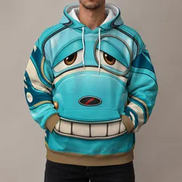 Teal Cartoon Race Car Costume Style for Halloween Parties and Racing Fan Gifts All-over Print Hoodie (Lightweight)
