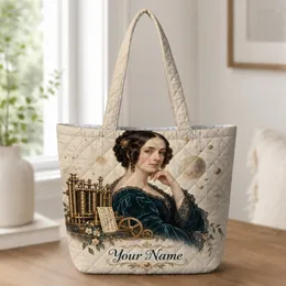Ada Lovelace Victorian Science Tribute for Scholars, Readers, and Curious Minds Today Quilted Tote Bag