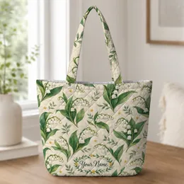 Lily Of The Valley Garden Blooms For Spring Outings And Nature Loving Mother's Day Gifts Quilted Tote Bag