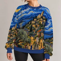 Moonlit Storybook Village Scenery For Whimsical Spring And Summer Outings All-over Print Knitted Sweater