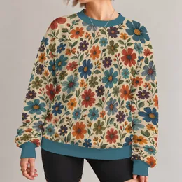 Colorful Wildflower Blooms for Casual Everyday Style and Creative Nature Lovers All-over Print Knitted Sweater
