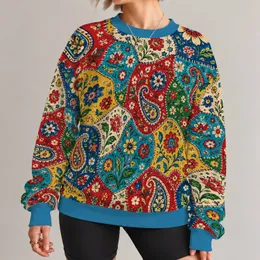 Bohemian Floral Paisley Patchwork for Creative Everyday Style and Weekend Outings All-over Print Knitted Sweater