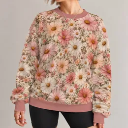 Blush Daisy Meadow for Romantic Everyday Style, Weekend Outings, and Springtime Charm All-over Print Knitted Sweater