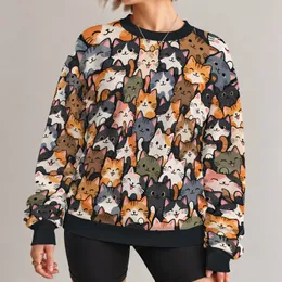 Cat Faces for Cozy Weekends and Everyday Casual Style for Playful Cat Lovers Everywhere All-over Print Knitted Sweater