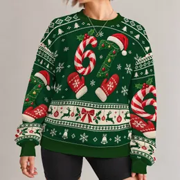 Candy Cane 67 And Holiday Reindeer Motifs For Festive Christmas Parties All-over Print Knitted Sweater