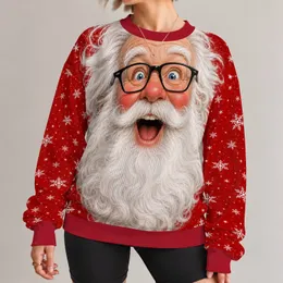 Surprised Santa Face Holiday Cheer For Christmas Parties And Festive Winter Gatherings All-over Print Knitted Sweater