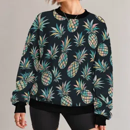 Pastel Pineapple Tropical Fruit for Casual Weekend Outfits and Sunny Island Getaways All-over Print Knitted Sweater