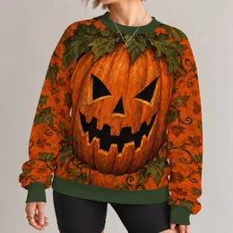 Halloween celebration Carved Pumpkin Face and Autumn Vines for Halloween Parties and Fall All-over Print Knitted Sweater