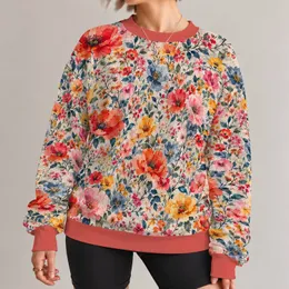 Colorful Watercolor Florals For Autumn Outings And Everyday Nature-Inspired Style All-over Print Knitted Sweater