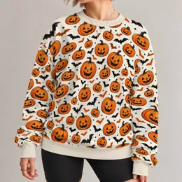Jack-O’-Lanterns And Bats For Halloween Gatherings And Cozy Autumn Evenings All-over Print Knitted Sweater