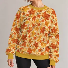 Autumn Maple Leaves for Cozy Fall Outings and Seasonal Layering All-over Print Knitted Sweater