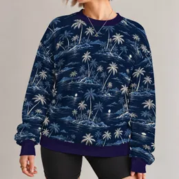Moonlit Palm Island Seascape for Relaxed Coastal Evenings and Everyday Getaways for Men All-over Print Knitted Sweater