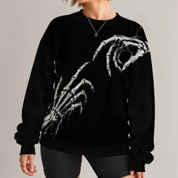 Distressed Skeletal Hands for Halloween Streetwear and Dark Casual Style All-over Print Knitted Sweater
