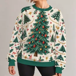 Hand-Drawn Christmas Tree and Star Motifs for Festive Holiday Gatherings and Cozy Days All-over Print Knitted Sweater