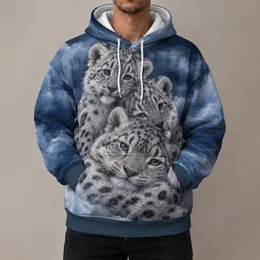 Three Snow Leopard Cubs Cuddling for Cozy Nature Lovers and Relaxed Weekend Adventures All-over Print Hoodie (Lightweight)