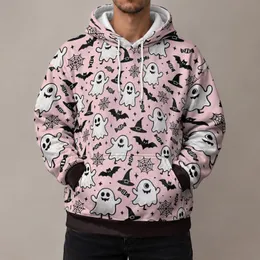 Halloween Ghosts and Spiderwebs for Spooky Autumn Nights and Casual Everyday Wear All-over Print Hoodie (Lightweight)