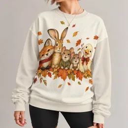 Autumn Woodland Animal Friends for Cozy Fall Outings and Seasonal Gatherings All-over Print Knitted Sweater
