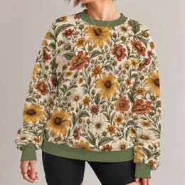 Vintage Wildflower Blooms for Spring Garden Strolls and Everyday Wear All-over Print Knitted Sweater