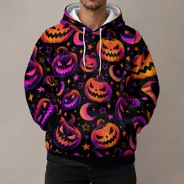 Gradient Jack-o'-Lanterns, Stars and Moons for Halloween Night and Autumn Celebrations All-over Print Hoodie (Lightweight)