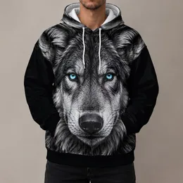 Blue-Eyed Wolf Head for Bold Outdoor Adventures and Everyday Casual Style All-over Print Hoodie (Lightweight)