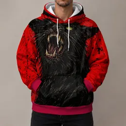 Snarling Black Cat Halloween Style For Spooky Autumn Nights And Bold Alternative Looks All-over Print Hoodie (Lightweight)
