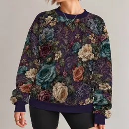 Moody Vintage Rose Blooms for Artful Everyday Style and Creative Casual Wear for Women All-over Print Knitted Sweater