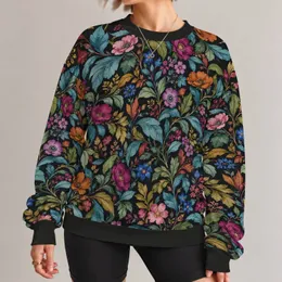 Colorful Vintage Botanicals For Garden Days And Casual Everyday Style All-over Print Knitted Sweater