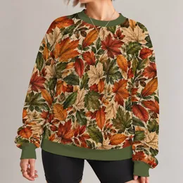 Autumn Maple And Oak Leaves For Cozy Fall Outings And Everyday Wear All-over Print Knitted Sweater