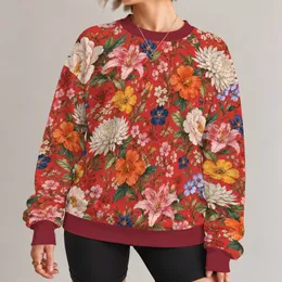 Vintage Botanical Blossoms for Autumn Garden Walks and Romantic Cottagecore Style All-over Print Knitted Sweater