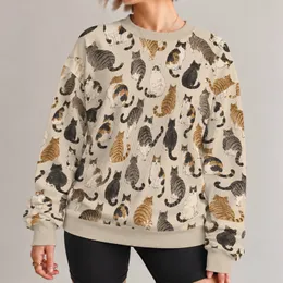 Playful Cat Silhouettes for Cozy Everyday Style and Relaxed Weekend Cat Lovers All-over Print Knitted Sweater
